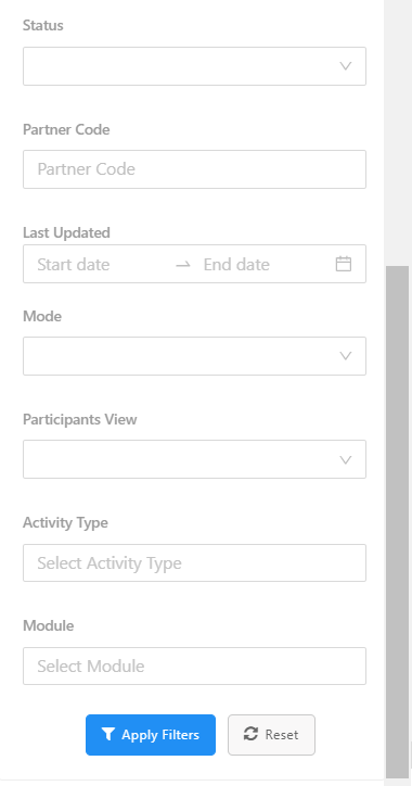 activity visibility filter