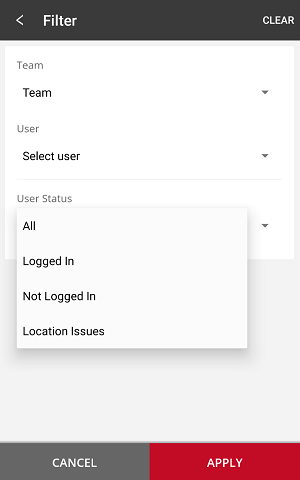 Filter users for location issues